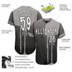 Men's Custom Graffiti Pattern White-Gray 3D "Picaxao" Authentic Baseball Jersey - Image 3