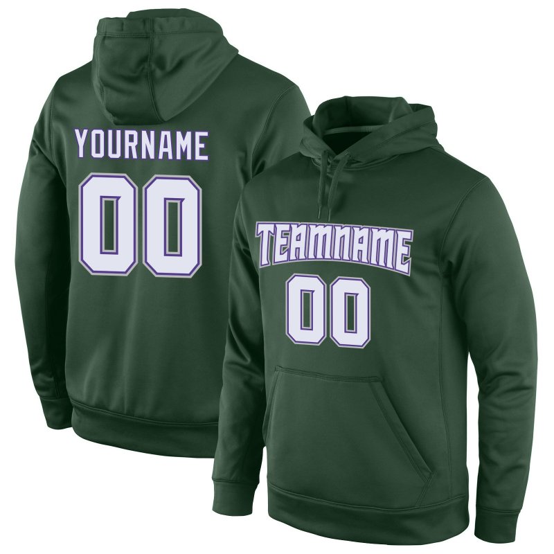 7cab0909013ad6ba75a7996e0954ef49 Men's Custom Stitched Green White-Purple Sports Pullover Sweatshirt Hoodie - Image 1