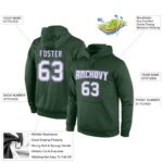 Men's Custom Stitched Green White-Purple Sports Pullover Sweatshirt Hoodie - Image 3