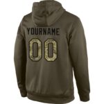 Men's Custom Stitched Olive Camo-Black Sports Pullover Sweatshirt Salute To Service Hoodie - Image 2