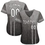 Men's Custom Graffiti Pattern White-Gray 3D "Picaxao" Authentic Baseball Jersey - Image 2