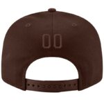 Custom Brown Brown-Gold Stitched Adjustable Snapback Hat - Image 3